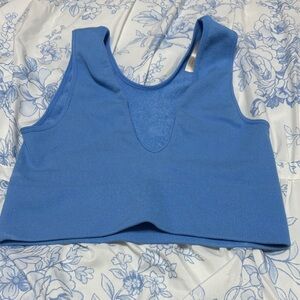 Vibrant Blue Tank Top, Crop Top